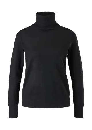 s.Oliver - Rollkragenpullover schwarz - Gr. - 36