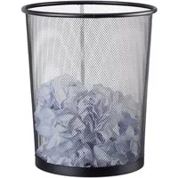 relaxdays Papierkorb Großer Papierkorb Drahtgeflecht, schwarz