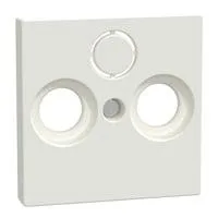 Zentralplatte für Antennendose, glänzend, Thermoplast, Unterputz, Typ 296719 weiß (glänzend), Retail