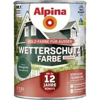 Alpina Holzschutzlasur Alpina Wetterschutzfarbe 2,5 L moosgrün