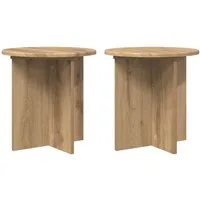 vidaXL Blumenständer Pflanzenständer 2 Stk. Artisan-Eiche 40 x 40 x 40 cm (2 St)