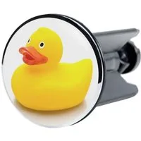Sanilo Waschbeckenstöpsel Ente, Ø 4.0 cm, hochwertig, universell, mit Motiv, 100% wasserdicht