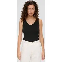 s.Oliver Muscleshirt Strickpullunder Geripptes Stricktop aus Viskosemix im Slim Fit