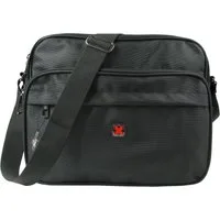 Travel N Meet Schultertasche Travel N Meet Schultertasche Herren (Schultertasche), Herren Spinnstoff, Polyester Schultertasche, schwarz ca. 33cm