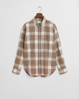 GANT - Relaxed Fit Flanellbluse mit Karomuster - Gr. - 42