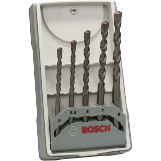 Bosch Betonbohrer CYL-3 Set, Silver Percussion, 5-teilig, 5 - 8 mm - 2607017081