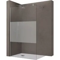 doporro Walk-in-Dusche Duschkabine Duschwand 8mm ESG-Glas Stabilisator aus Edelstahl Bremen, Einscheibensicherheitsglas