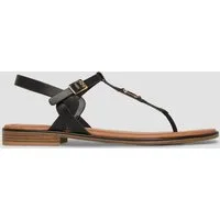 s.Oliver Sandalen Sandale Zehentrenner in Leder-Optik