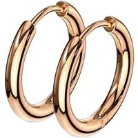 viva-adorno Paar Creolen Damen Klappcreolen Hoop Ohrringe Edelstahl verschiedene Größen, dünn schmal Conch Helix Cartilage Piercing