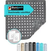 Blumbach Duschmatte - griffige Antirutschmatte Diamant 53 x 53 cm, - 100% BPA-frei, inkl. 2 Haken zum Aufhängen, Duscheinlage, schimmelressisten & maschinenwaschbar