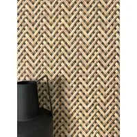 Newroom Vliestapete Hisako Tapete Mustertapete Rattan,Schilf,Geflochten, Schwarz Tapete Landhaus Rattan - Mustertapete Flechtoptik Beige Braun Skandi Modern Schilf Geflochten für Wohnzimmer Schlafzimmer Küche, Flechtoptik