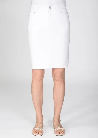 CLARINA - Jeansrock weiss - Gr. - 42