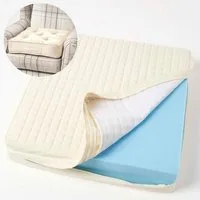 Homescapes Sitzkissen Wattierter Sitzkissenbezug 50 x 50 x 10 cm aus Baumwolle, creme