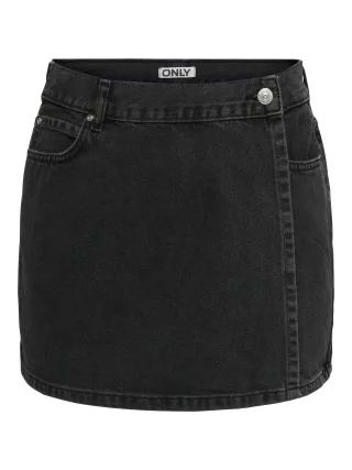 ONLY - ONLELLIE REG DNM SKORT TAI Washed Black - Gr. - XS