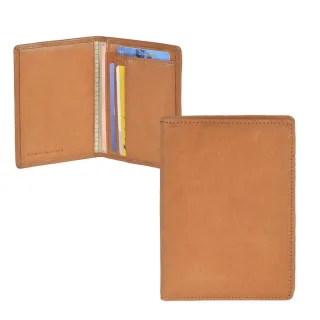 Ausweisetui Leder naturbraun 8x11cm | Sonnenleder Inn Dokumentenmappe. Kompakter Organizer für Führerschein und Karten in hochwertiger Verarbeitung.