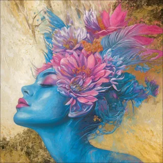 Originalbild BLUE FLOWER FACE