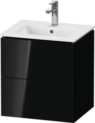 Duravit L-Cube Waschtischunterbau wandhängend Schwarz Hochglanz 520x421x550 mm - LC621804040 LC621804040