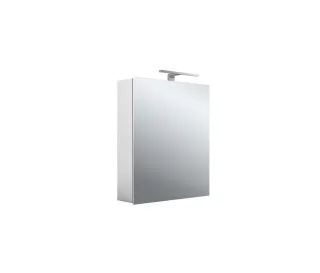 emco asis Lichtspiegelschrank mee AP 600 mm, 1 Tür, Anschlag links, LED neutral, weiss 4000k, 949805 949805049