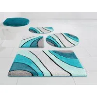 OTTO home Badematte Josie, Badvorleger, Badezimmer Teppich, Höhe 20 mm, rutschhemmend beschichtet, schnell trocknend, strapazierfähig, fußbodenheizungsgeeignet, Polyester, rechteckig, Badteppich, Badematten, rechteckig, rund & als 3-tlg. Set erhältli