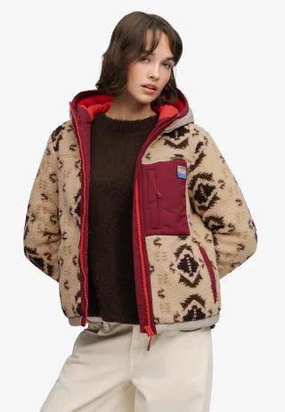 Superdry - Sherpa Jaquard Fleece Hybrid - Gr. - 10