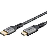 Plus DisplayPort > HDMI Adapterkabel, 4K @ 60Hz grau, 5 Meter