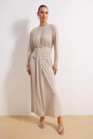 Langes, flaches, elegantes, figurbetontes Hijab-Kleid für Damen/Nachtkleid