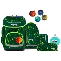 ergobag Schulranzen cubo Bundle Set (6-tlg., 6-teiliges Set), größenverstellbares Rückensystem