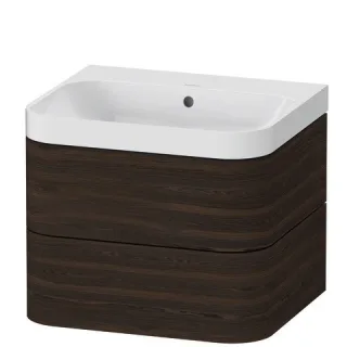 Duravit Happy D.2 Plus c-shaped Set wandhängend Nussbaum gebürstet Matt 575x490x480 mm - HP4345N6969 HP4345N6969