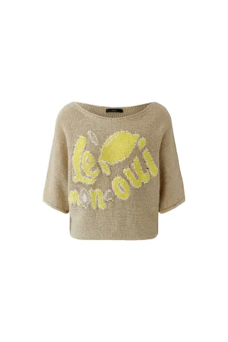 Oui - Pullover lt camel yellow - Gr. - 42