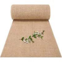 Montegoni Tischläufer Jute Tischläufer 30x1000 cm – Rustikale Tischdekoration für Feiern, Hochwertiges Material, Einfache Anpassung