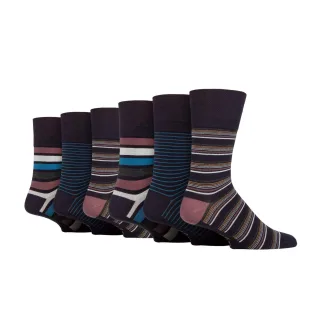 6er Pack Herren Bambus Socken mit weitem, elastikfreiem Bund
