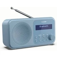 Sharp DR-P420 Tokyo blau Digitalradio (DAB) (DAB+, UKW (FM), Tragbares Digitalradio, Bluetooth Lautsprecher, Dual-Alarm)
