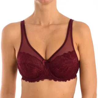 Großzügiger Bügel-BH 008H4 für Damen mit Mikro-Tüll-Detail