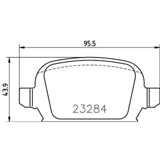 Hella Bremsbel?ge hinten Opel Corsa Tigra