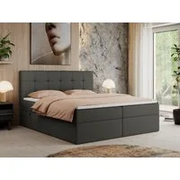 MKS MÖBEL Boxspringbett CENTOS (Set, Packung, Gepolsterte Kopfstütze, T30-Schaum, Topper T25/Visco, Modern), Doppelbett, Multipocket-Matratzen, zwei Bettkästen