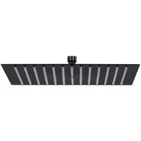 vidaXL Regenduschkopf Regenbrause Edelstahl 25x25 cm Quadrat Schwarz, (1-tlg)