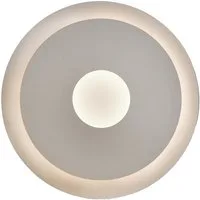 casa NOVA LED Wandleuchte FLARI, Sandfarben, Metall, Rund, Verstellbar, LED fest integriert, Extra-Warmweiß, B 18 x H 18 x T 6 cm