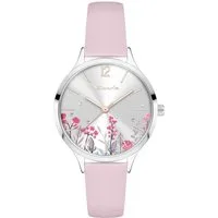 Tamaris Quarzuhr Romantic Flowers TT-0141-LQ, Armbanduhr, Damenuhr, Lederarmband, analog, Zirkonia (synth)
