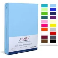 Camry Spannbettlaken CLASSIC, Jersey Baumwolle, viele Farben, alle Matratzenhöhen, Bettlaken, Spannbetttuch