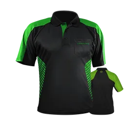 Harrows Vivid Dartshirt Black/Green