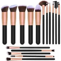 MOPUEA Kosmetikpinsel-Set 16-St. Schminkpinsel Set Make-up Pinsel Premium Kosmetikpinsel, 16 tlg., für Foundation Concealer Lidschatten Rouge Puder Augen professionell