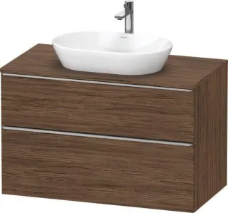 Duravit D-Neo Konsolenwaschtischunterbau wandhängend Nussbaum dunkel Matt 1000x550x664 mm - DE496807 DE4968070210000