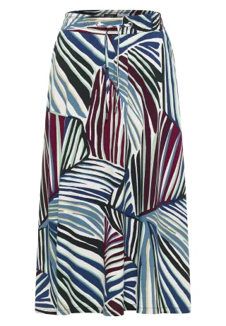 CECIL - Midi-Rock mit grafischem Muster palm breeze green - Gr. - XS