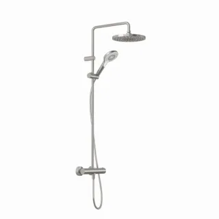 Kludi DIVE Dive X 3S Thermostat-Dual-Shower-System 69067N5-00 mit Handbrause, Kopfbrause Ø 25 cm, Stainless brushed nic