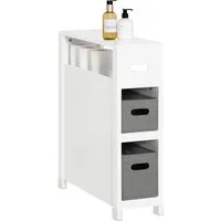SoBuy Küchenregal BZR83, Nischenregal mit 2 abnehmbaren grauen Körben Badschrank