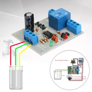 12V Automatic Water Liquid Level Controller Sensor Module Water Level Detection Sensor Pumping Drainage Protection Circu