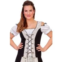 MarJo Trachtenshirt Blusenshirt - ELISA II - beige/schwarz