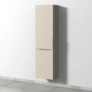 Sanipa 3way Stauraumschrank mit 1 Tür und 1 Wäschekorbklappe, Kaschmir-Matt UP1841U