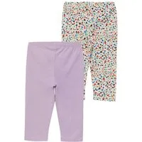 s.Oliver Junior 3/4-Leggings (2-tlg) im 2er Pack, aus Baumwollmischung, mit elastischem Bund