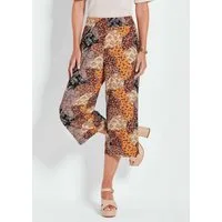GOLDNER Schlupfhose Sommerhose VERA mit Mustermix Print Weite Schlupfhose mit Seitentaschen für Damen